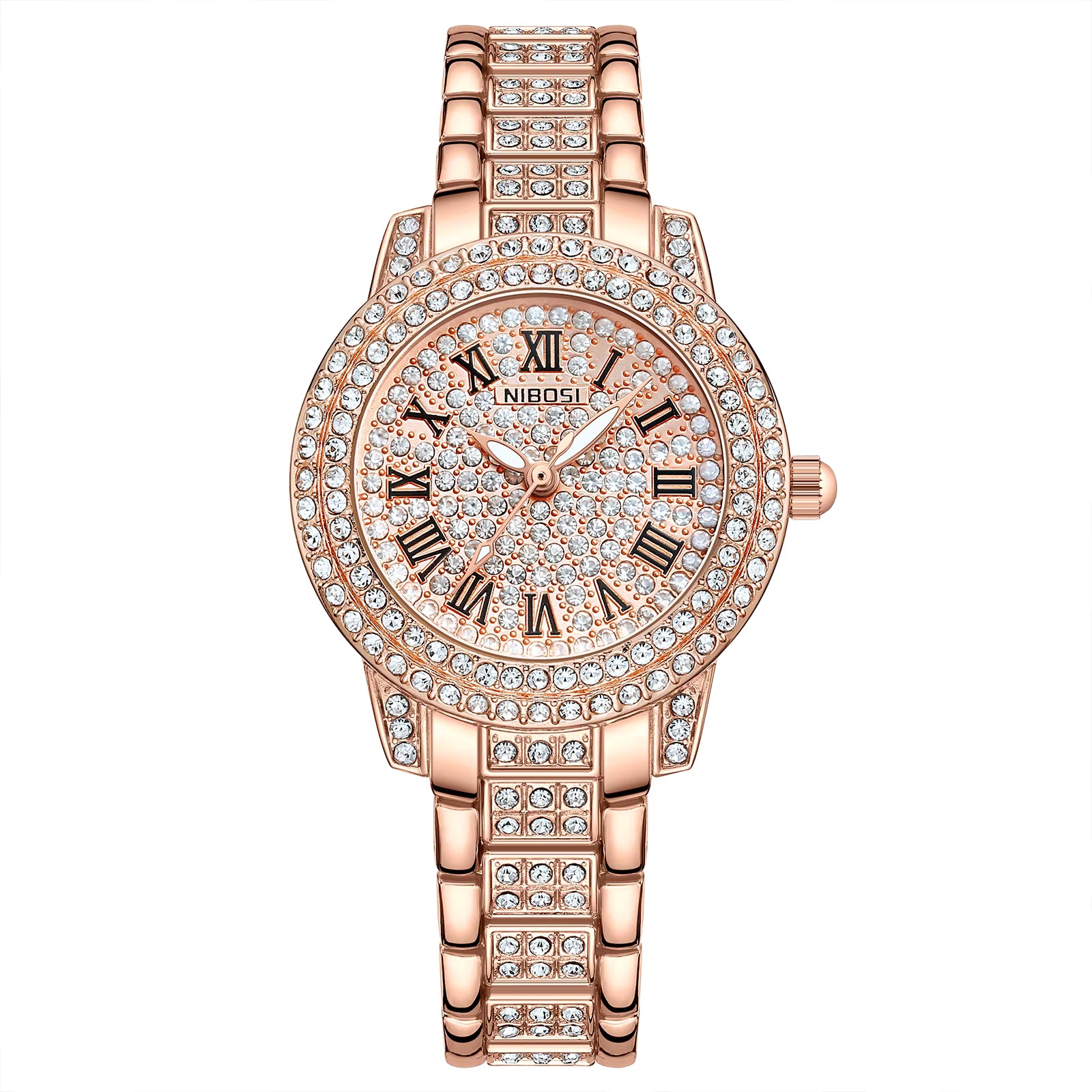 NIB RODIER Rose Gold Colored Stainless Steel Watch Quartz & Women main image 2