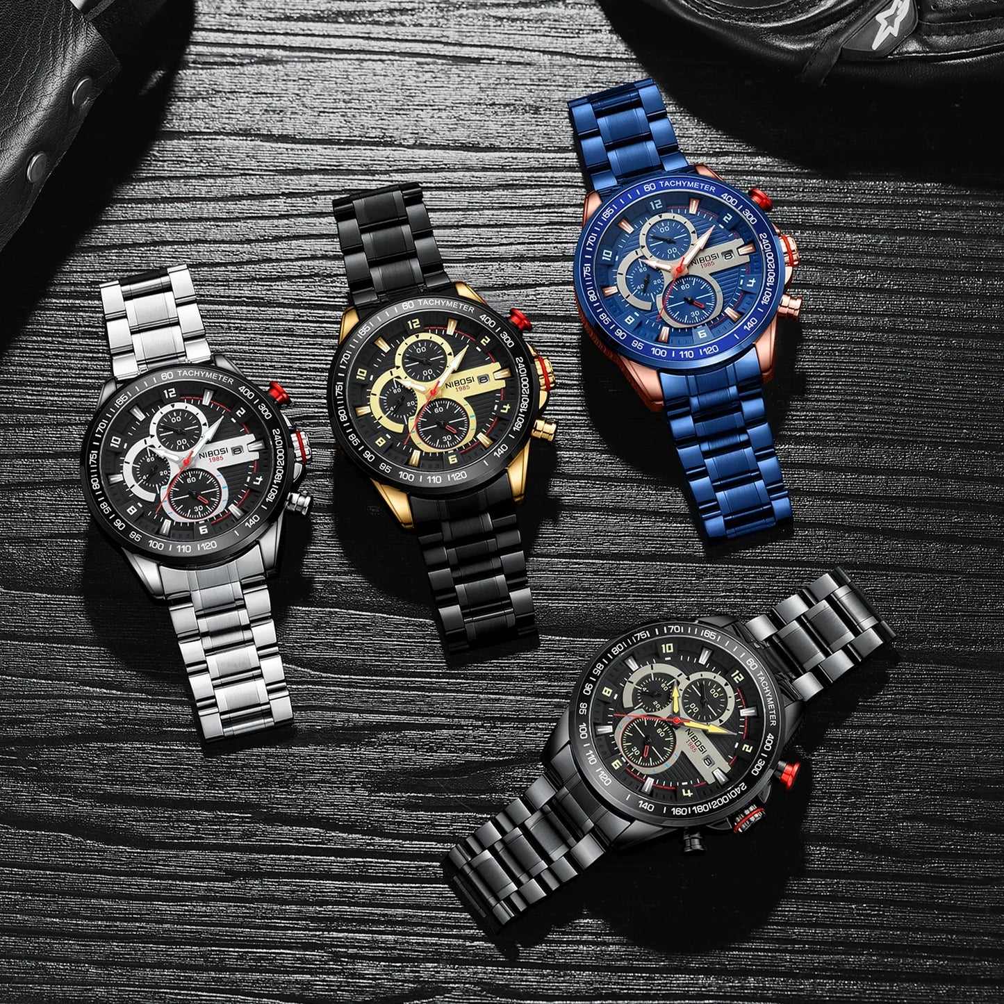 Redline Chronograph Steel Watch 2606