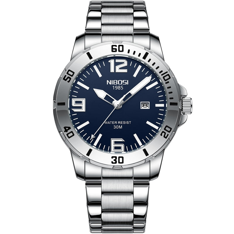 Watch Men Quartz Stainless Steel 2589 Nibosi Official