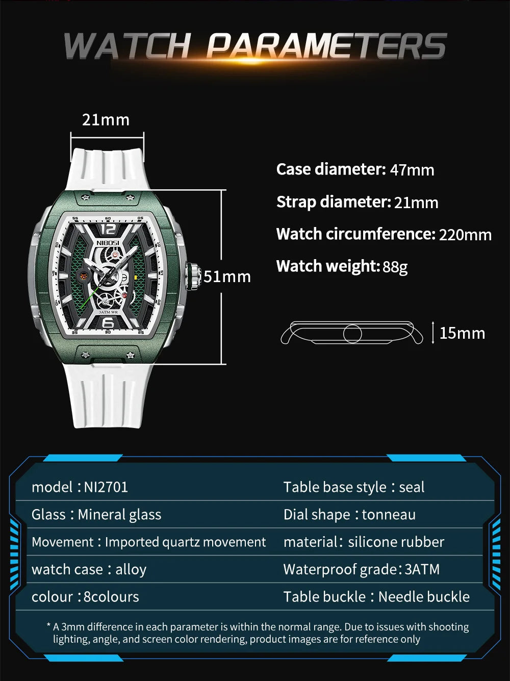 2701 Mach Curve Silicone Watch