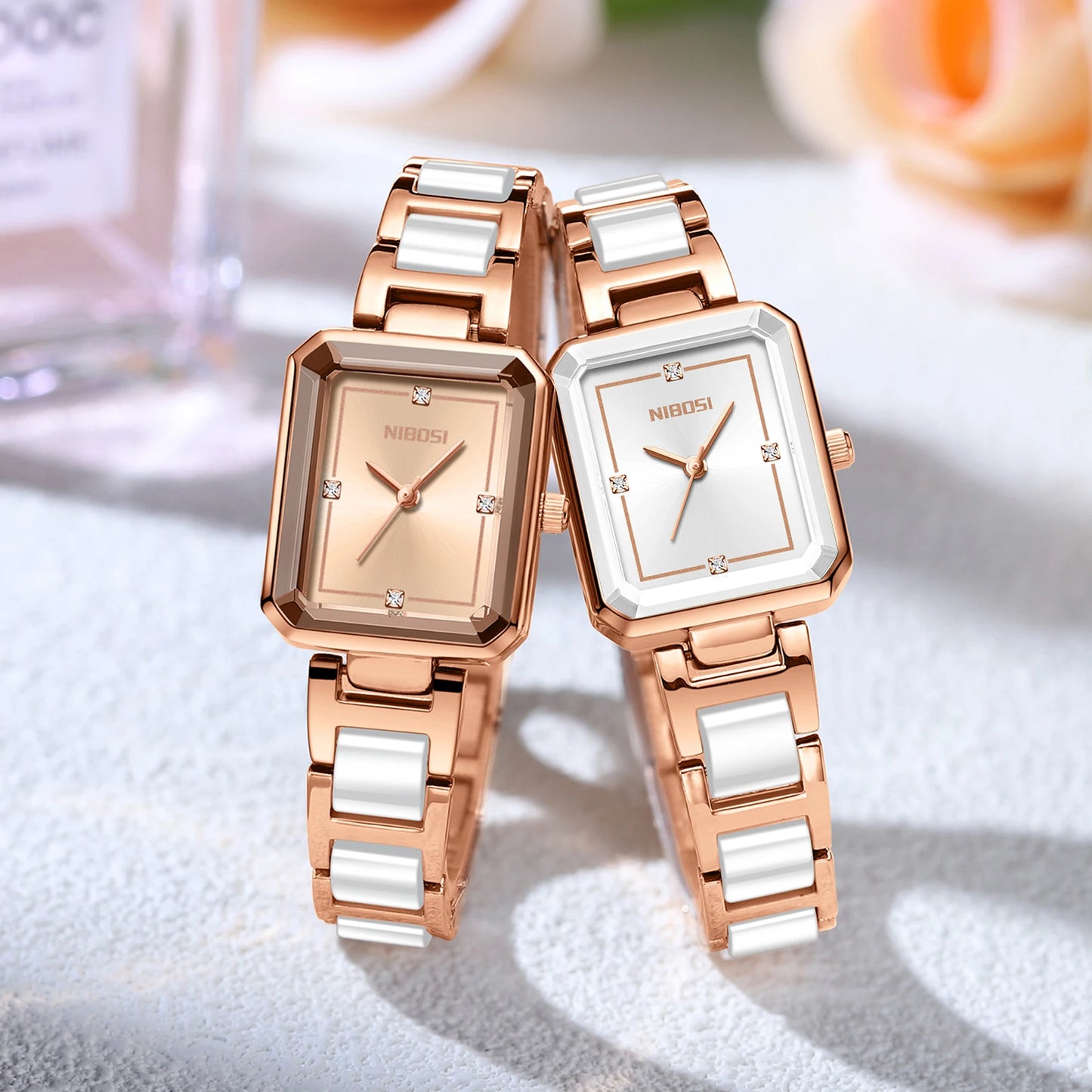 2668 Simple Ceramic Small Square Watch
