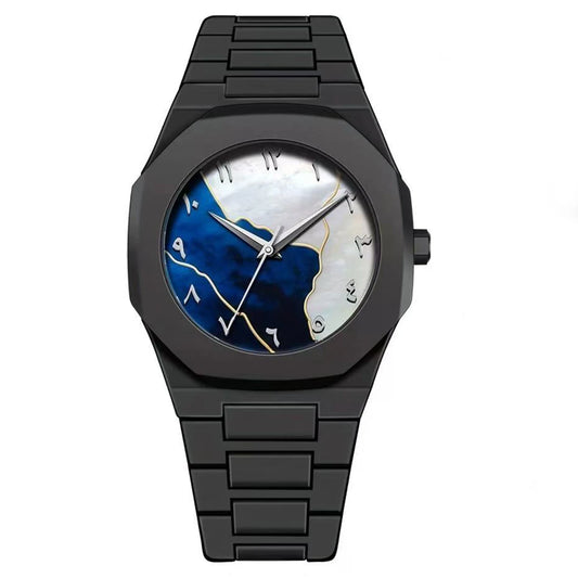 2707 Abstract Dial Black Watch