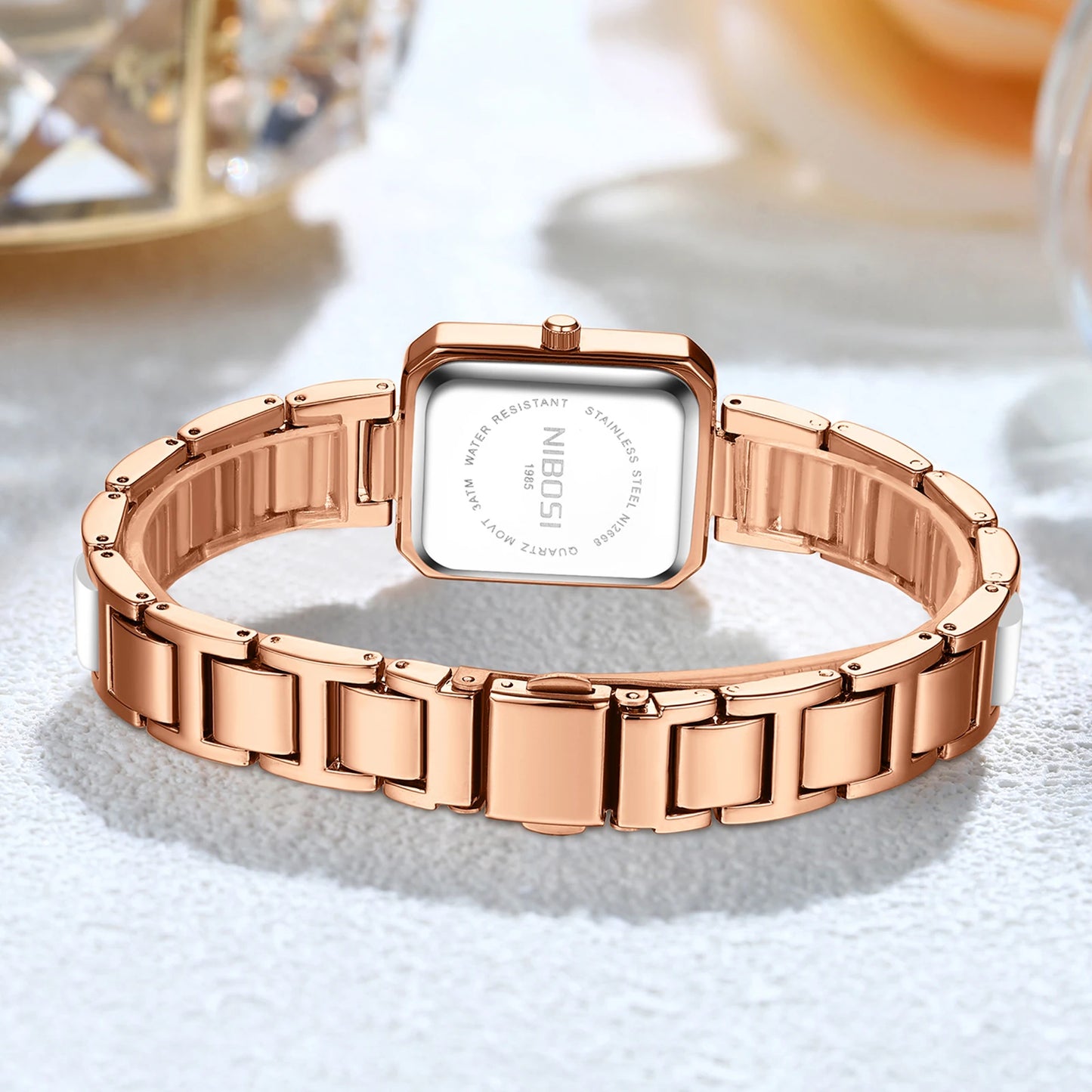 2668 Simple Ceramic Small Square Watch