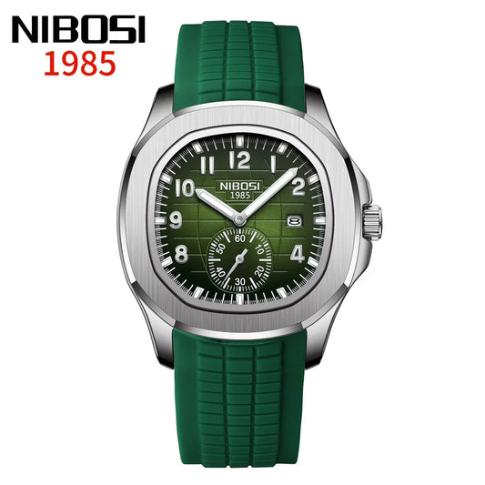 Setting the crown on a NIBOSI day-date watch