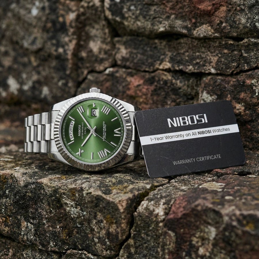 NIBOSI watch — 2-year warranty guarantee