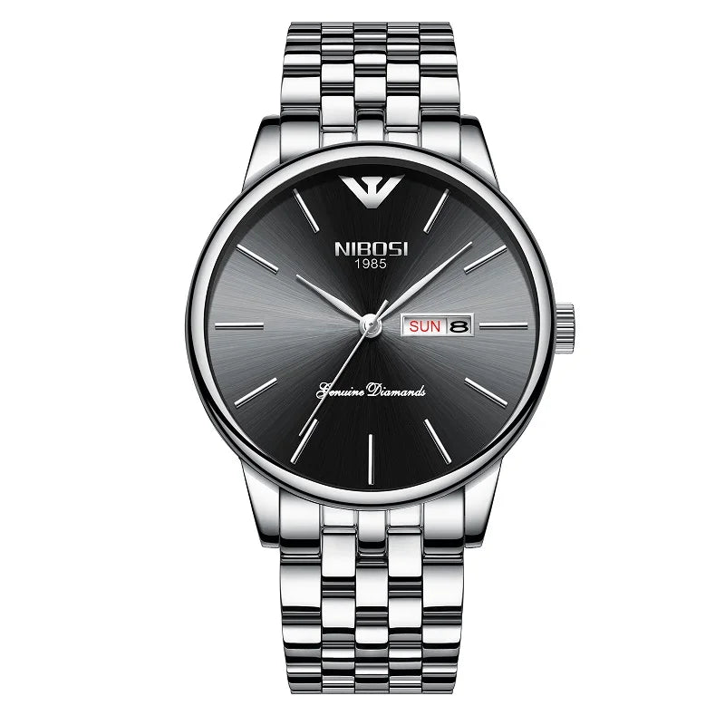 NIBOSI 2332 Diamond Series Day-Date Watch
