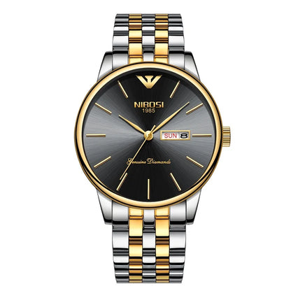 NIBOSI 2332 Diamond Series Day-Date Watch