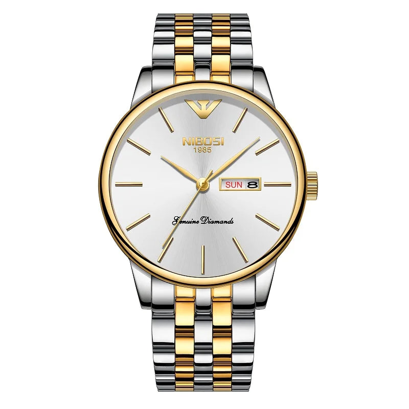 NIBOSI 2332 Diamond Series Day-Date Watch