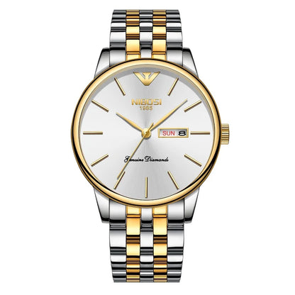 NIBOSI 2332 Diamond Series Day-Date Watch