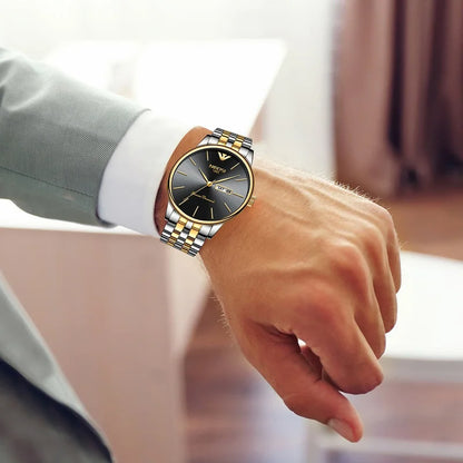NIBOSI 2332 Diamond Series Day-Date Watch