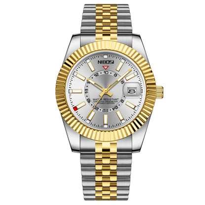 NIBOSI 2638 Classic Fluted Men's Watch