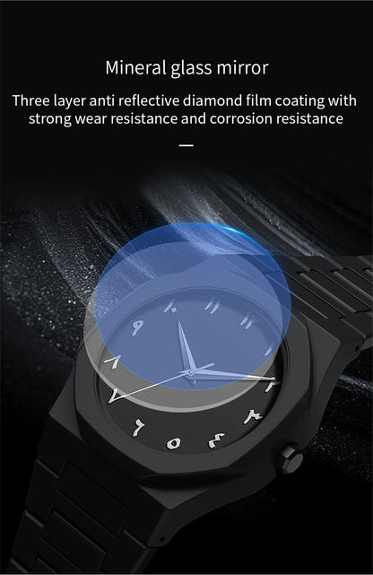 2707 Abstract Dial Black Watch