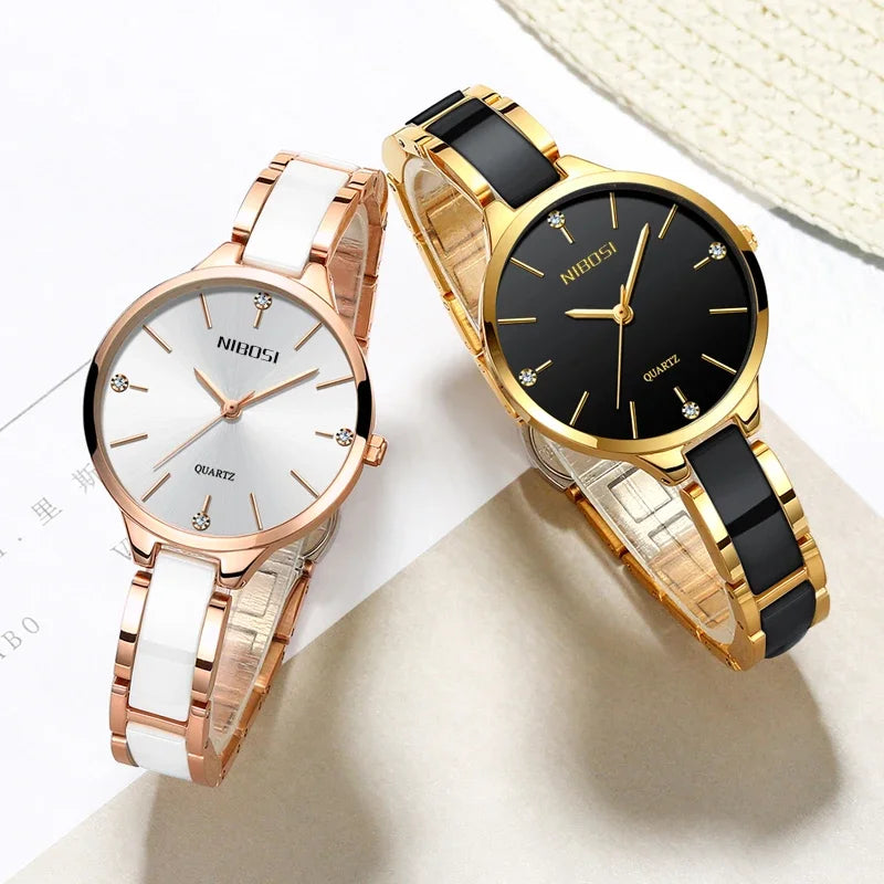 Ceramic Bracelet & Quartz Watch 2330 Nibosi