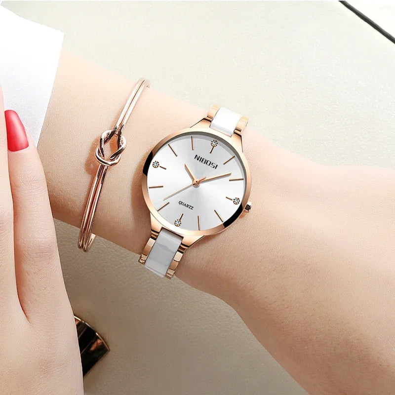 Ceramic Bracelet & Quartz Watch 2330 Nibosi