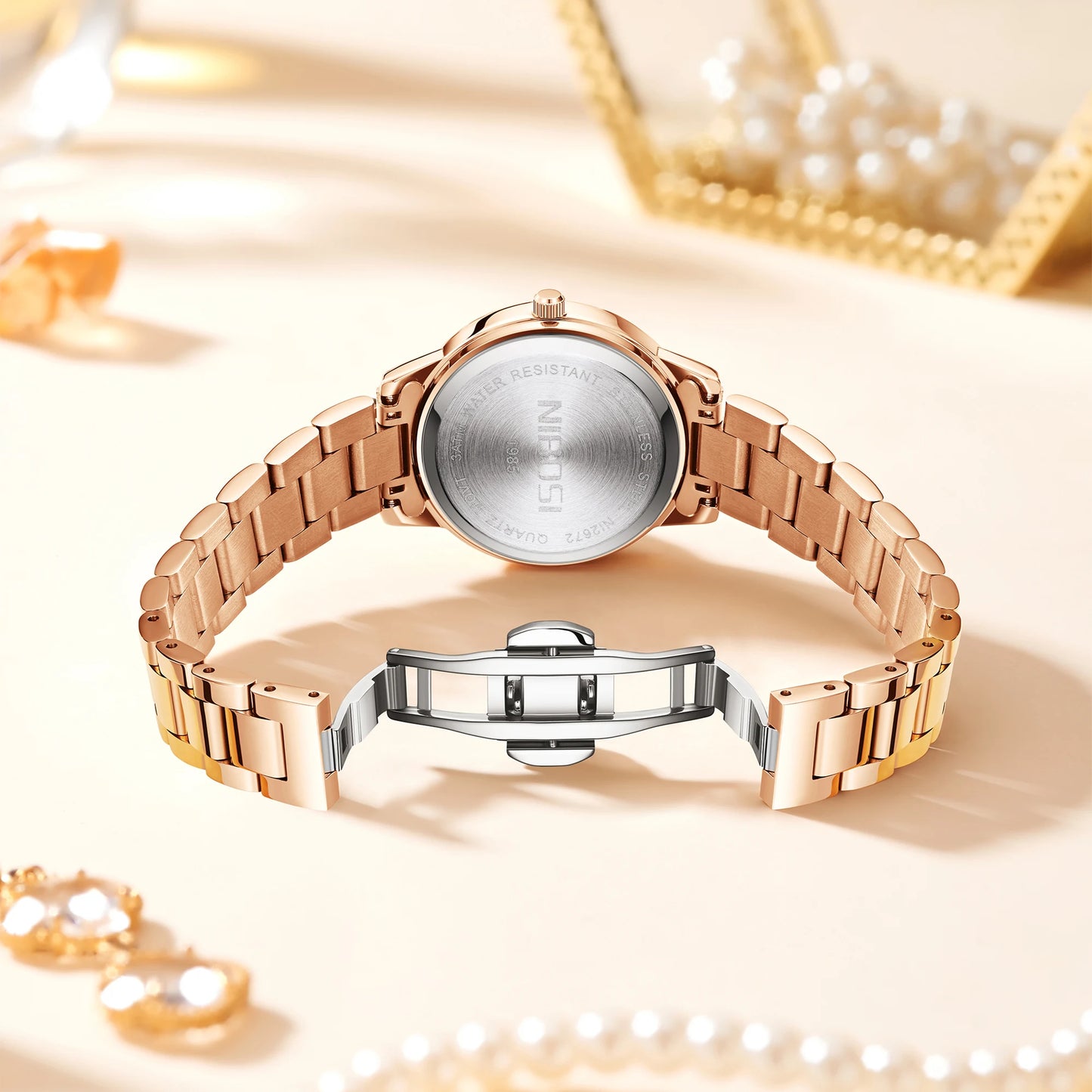 NIBOSI 2672 Crystal Bloom Women's Watch