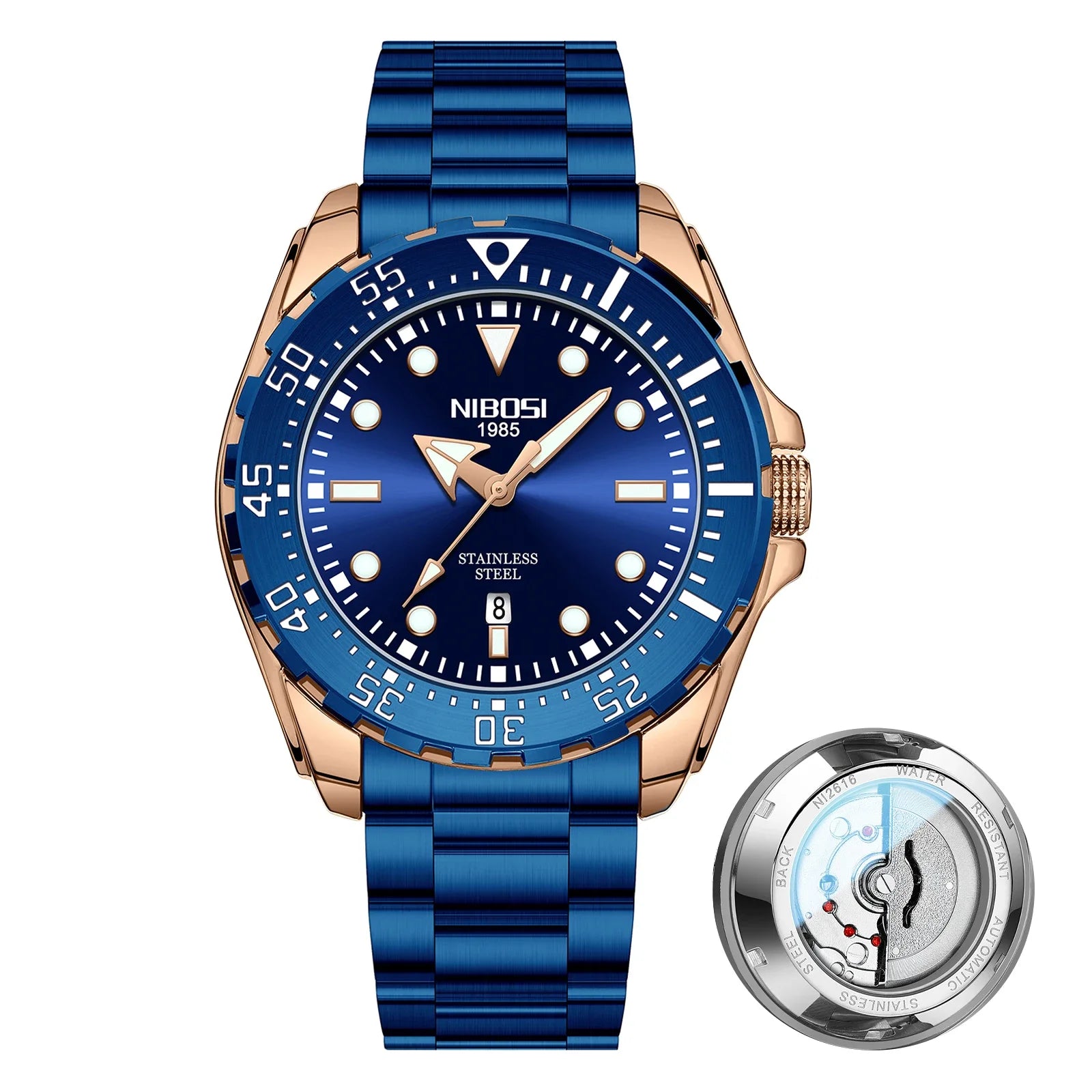 Mechanical & Waterproof Watch 2616 | Nibosi 1985 Official – Nibosi