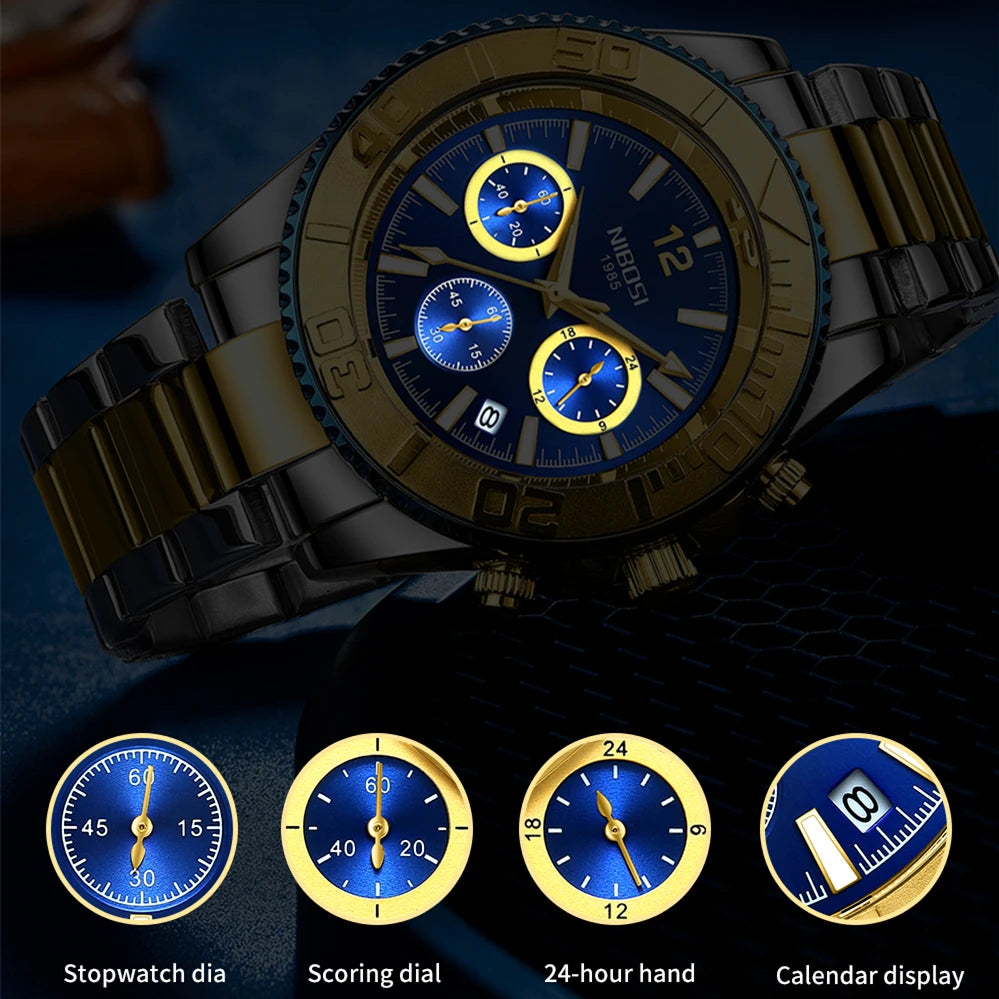 2517 Luxury Chronograph Watch - Stainless Steel