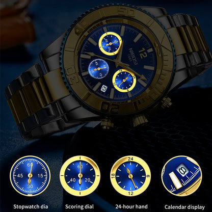 2517 Luxury Chronograph Watch - Stainless Steel