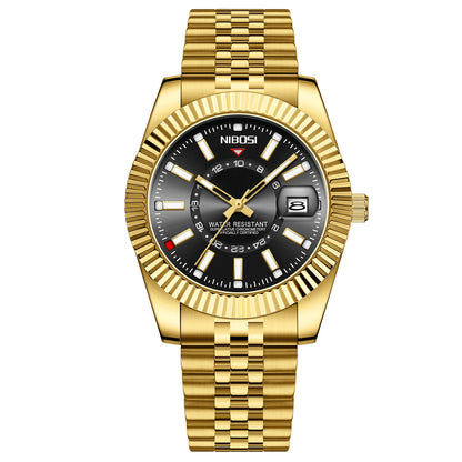 NIBOSI 2638 Classic Fluted Men's Watch