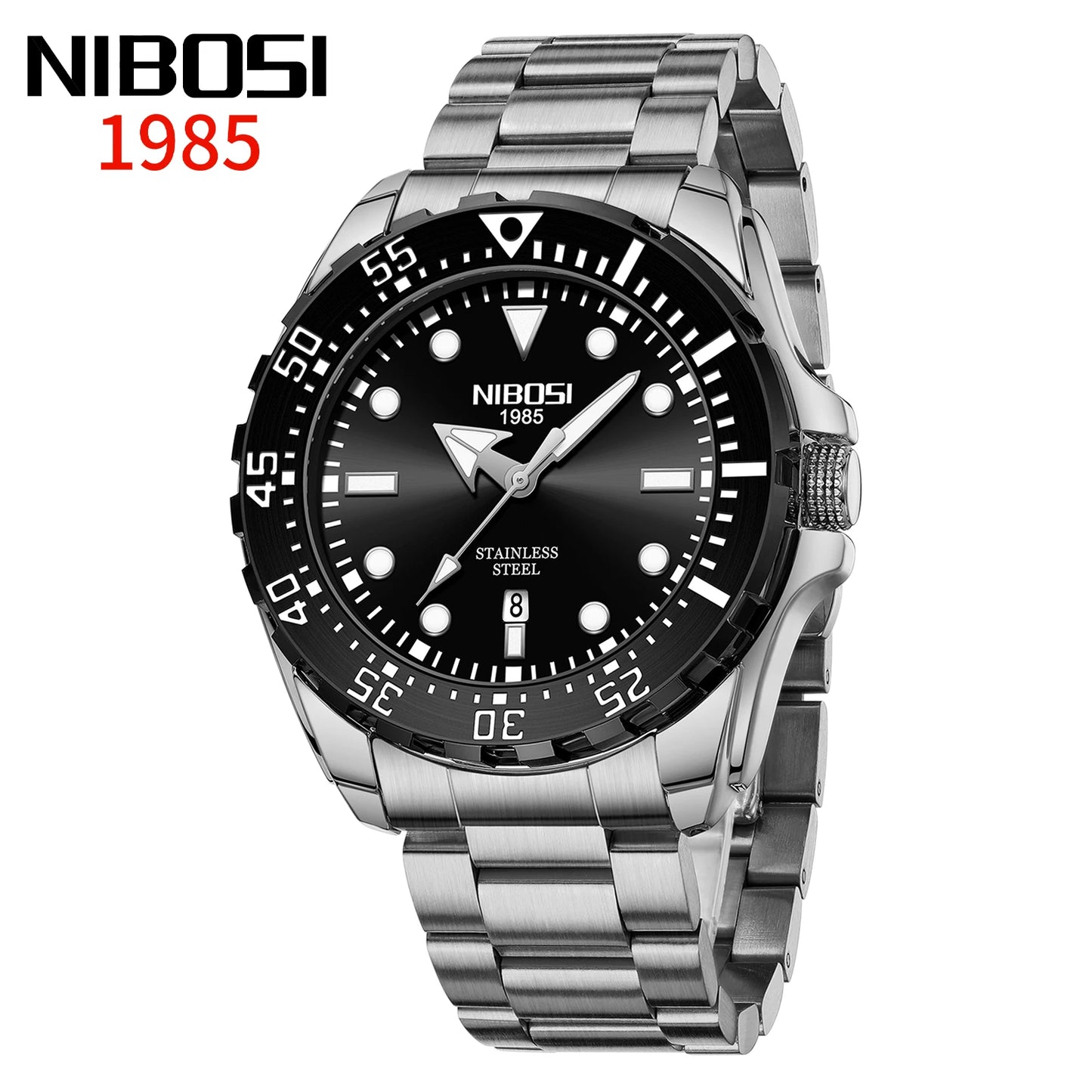 NIBOSI 2612 Royal Link Day-Date Watch