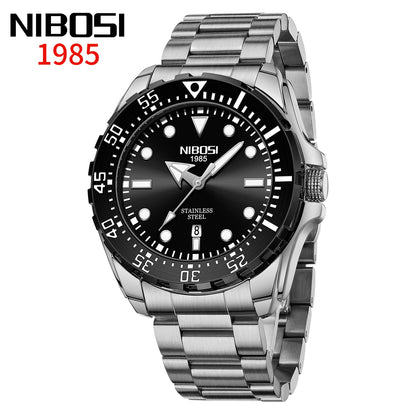 NIBOSI 2612 Royal Link Day-Date Watch