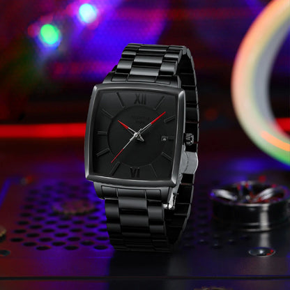 2601 Black Square Chronograph Men's Watch