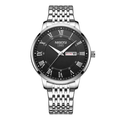 NIBOSI 2569 Classic Roman Day-Date Watch