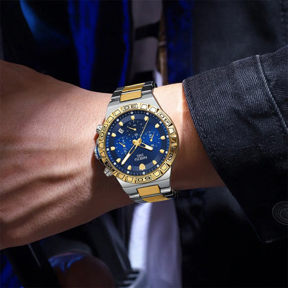 NIBOSI 2661 Golden Vanguard Chronograph