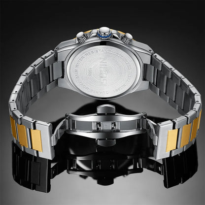 NIBOSI 2661 Golden Vanguard Chronograph