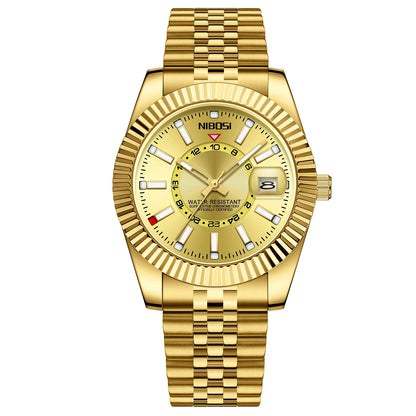 NIBOSI 2638 Classic Fluted Men's Watch