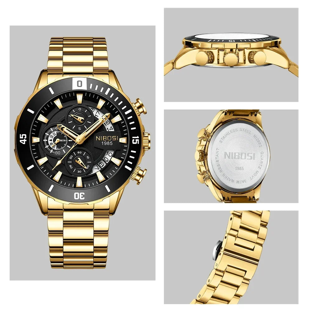 Quartz Waterproof Watch 2592 Nibosi 1985 Official Store