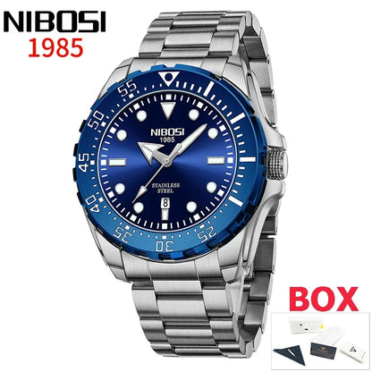NIBOSI 2612 Royal Link Day-Date Watch
