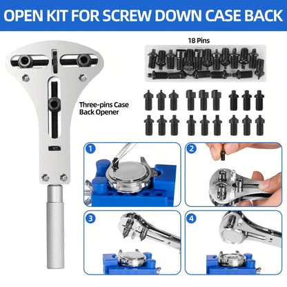 NIBOSI Professional Watch Repair Tool Kit – 224 Pieces