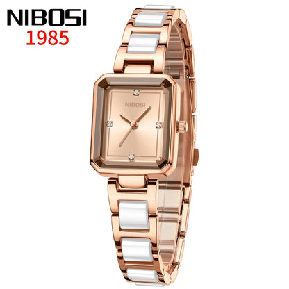 2668 Simple Ceramic Small Square Watch