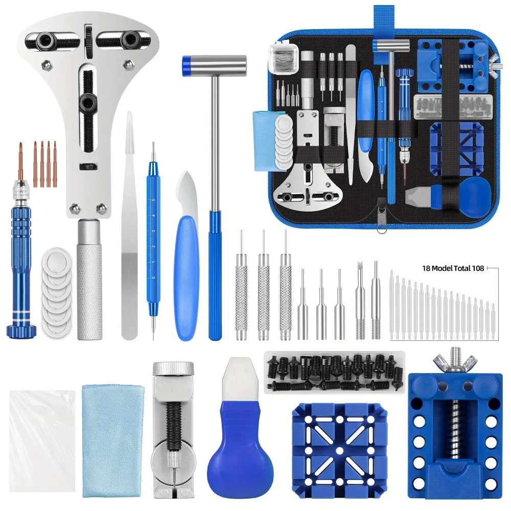 NIBOSI Professional Watch Repair Tool Kit – 224 Pieces