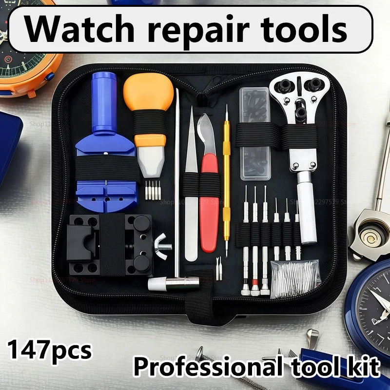 NIBOSI Professional Watch Repair Tool Kit – 147 Pieces