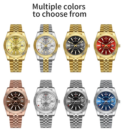 NIBOSI 2638 Classic Fluted Men's Watch