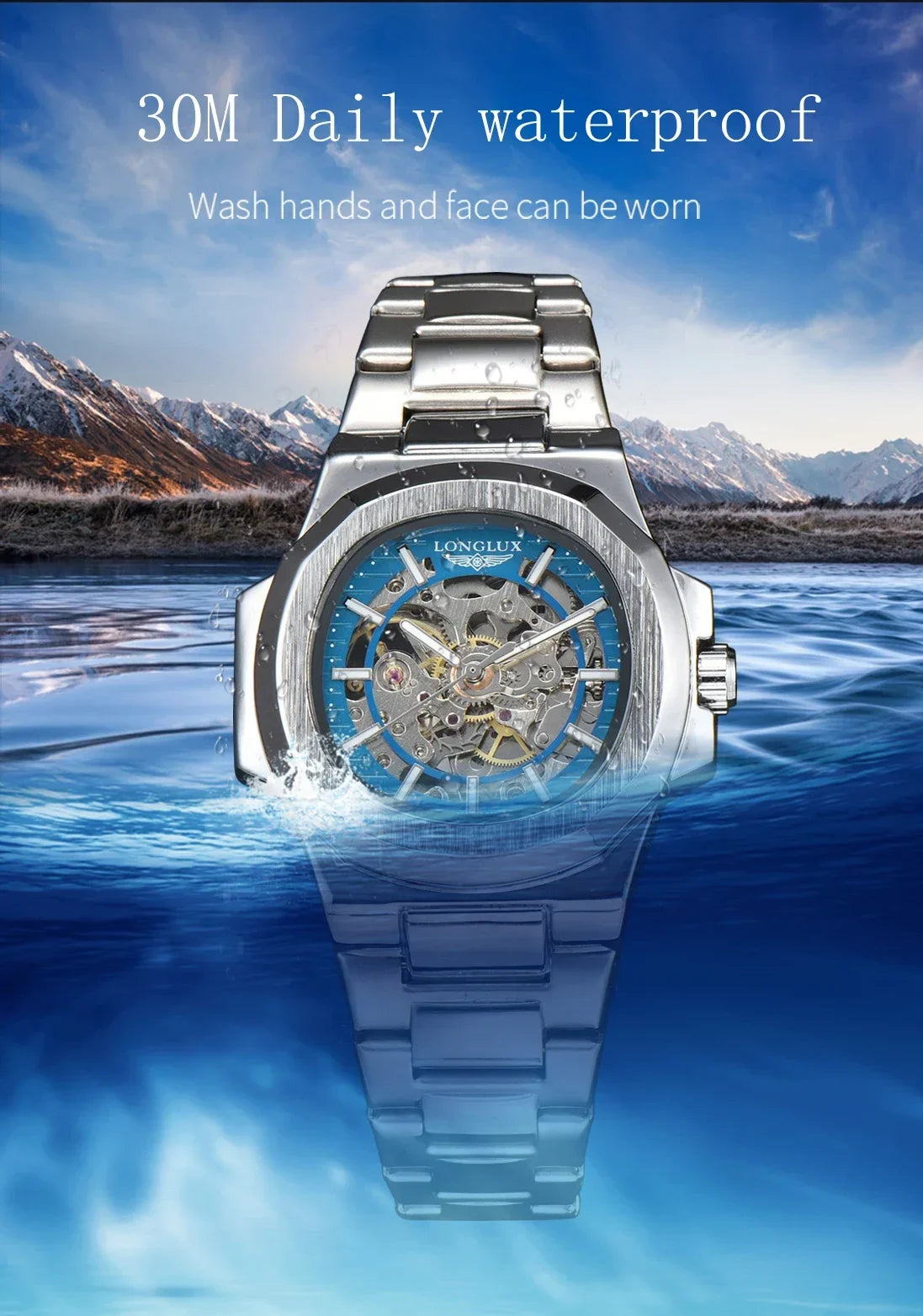 LONGLUX 8057G Apex Skeleton Mechanical