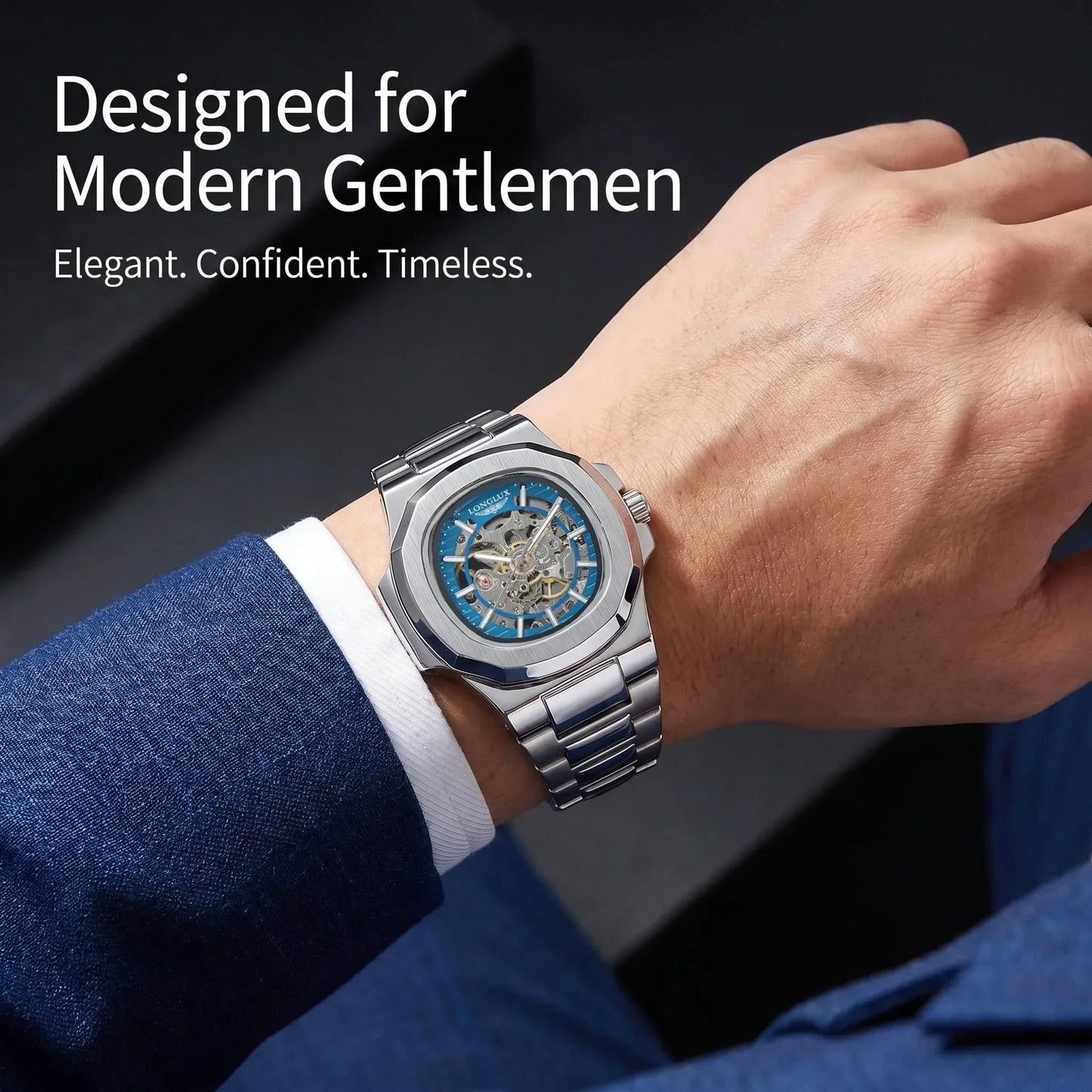 LONGLUX 8057G Apex Skeleton Mechanical