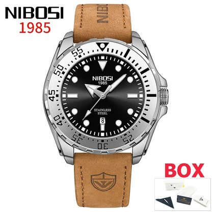 NIBOSI 2612 Royal Link Day-Date Watch