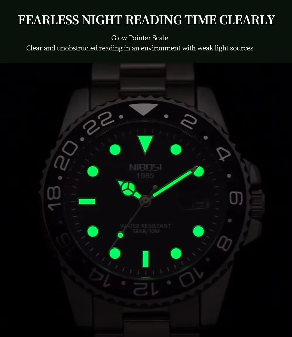 NIBOSI 2597 Ocean Master Quartz