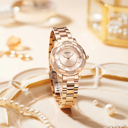 NIBOSI 2672 Crystal Bloom Women's Watch