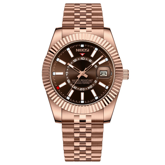 NIBOSI 2638 Classic Fluted Men's Watch