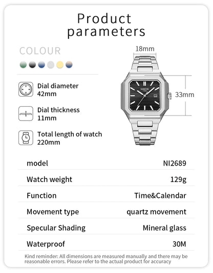 2689 SquareMaster Quartz Calendar Watch