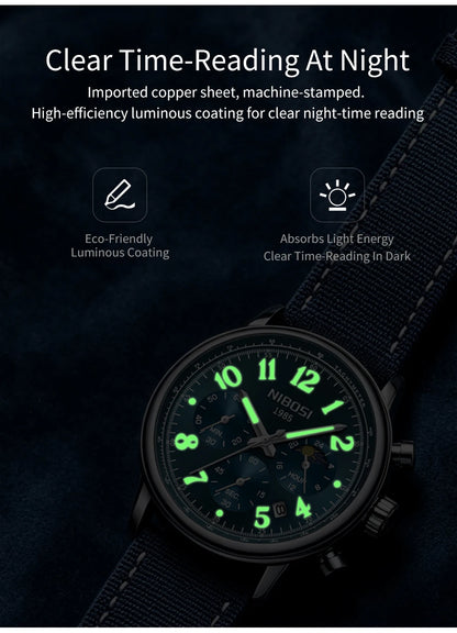 NIBOSI 2729 Heritage Sport Chronograph