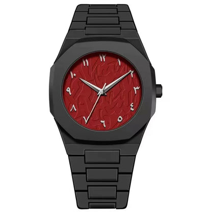 2707 Abstract Dial Black Watch
