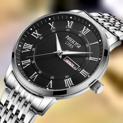 NIBOSI 2569 Classic Roman Day-Date Watch