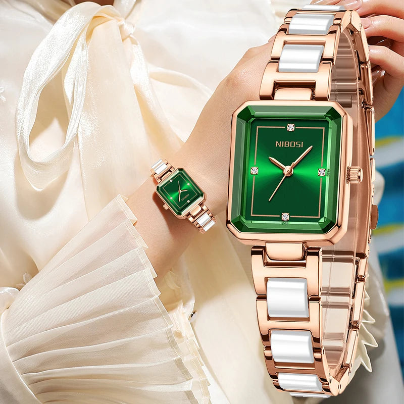 2668 Simple Ceramic Small Square Watch