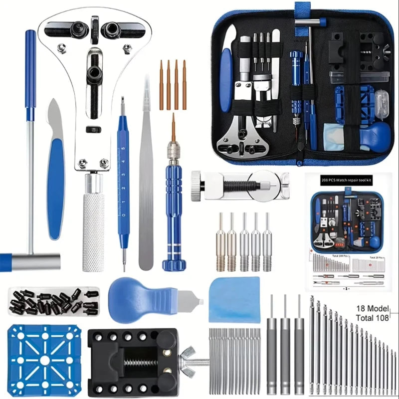 NIBOSI Professional Watch Repair Tool Kit – 185 Pieces