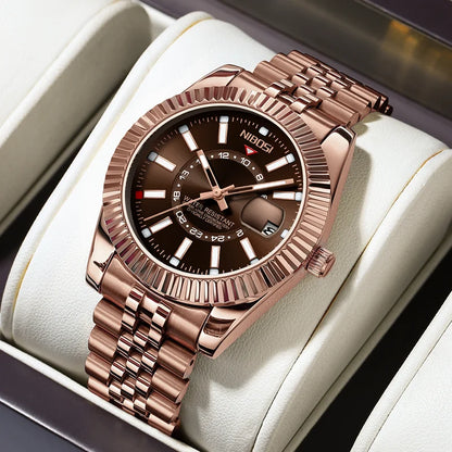 NIBOSI 2638 Classic Fluted Men's Watch